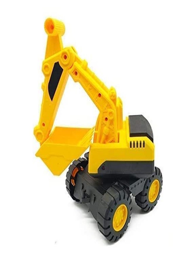 Quasar Unbreakable Excavator Mini 21 x 19 Size Pull Back Push and Go Plastic Construction Vehicle Toys Truck Set +3 Year Best Gift for Girls Boys Pack of 1 - Image 3